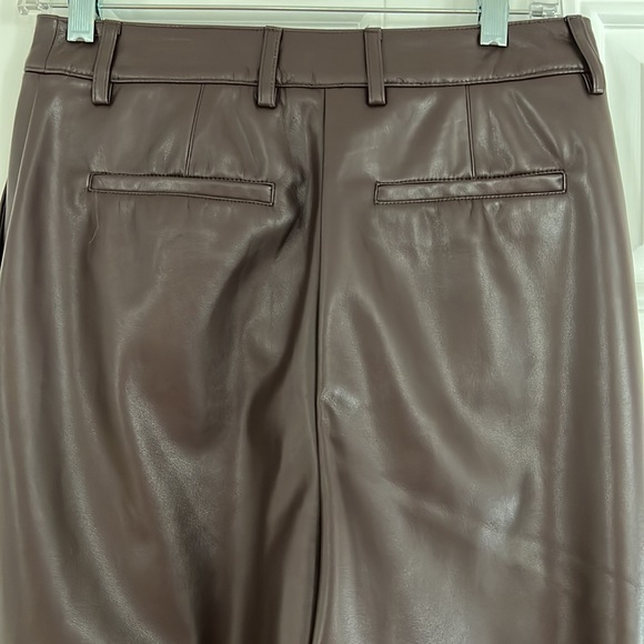 NWT Rachel Zoe faux leather wide leg pants, misses 4 - Picture 3 of 5
